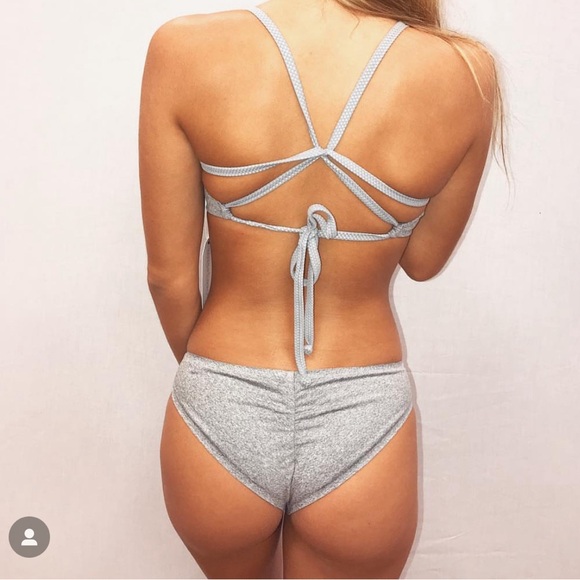 Boys + Arrows Kiki Bikini Bottoms in Gray Physical - Picture 2 of 6